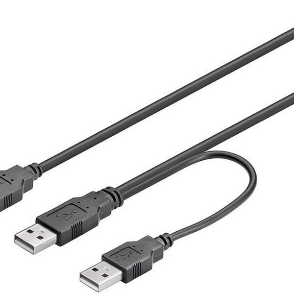 USB Power-Adapterkabel 2x Stecker auf Buchse A