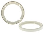 Lautsprechergitter Satz 87mm 2-teilig weiss Kunststoffring Metallgitter – Bild 2