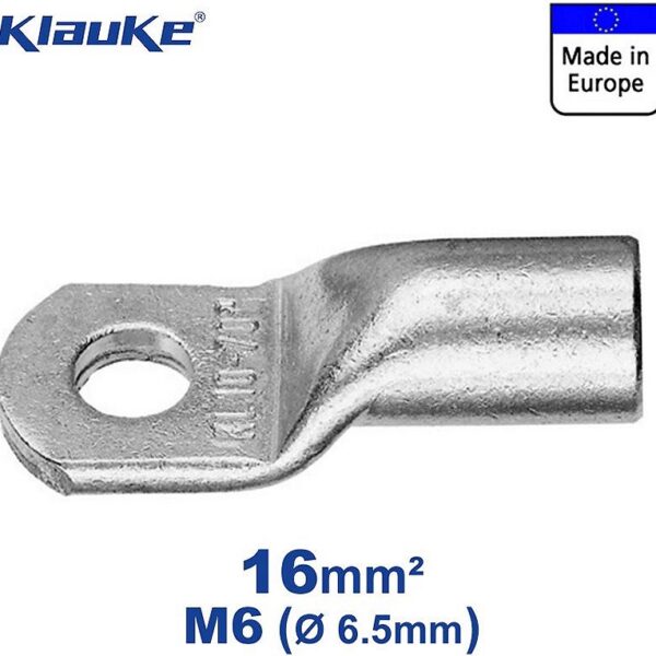 KLAUKE Rohrkabelschuh, 16mm, M6, 12mm breit, Stück