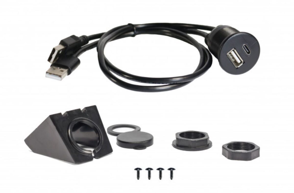 USB - USB C - Einbaubuchse mit 45cm hochwertige Kabel – Bild 1