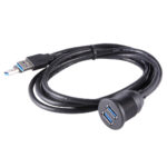 Doppel-USB-A Einbaubuchse mit 60cm Kabel – Bild 4