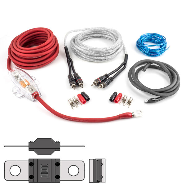 Power-Kit 10mm, konfektioniert mit Mini-ANL Sicherungshalter