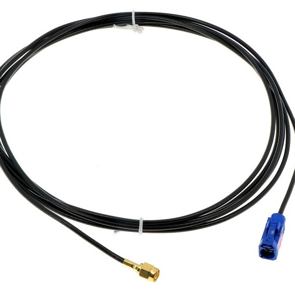 Antennenkabel Verlängerung FAKRA F Code C Signalblau auf SMA M 350cm