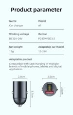 200w Mini USB Auto ladegerät Typ C PD Schnell ladung – Bild 4