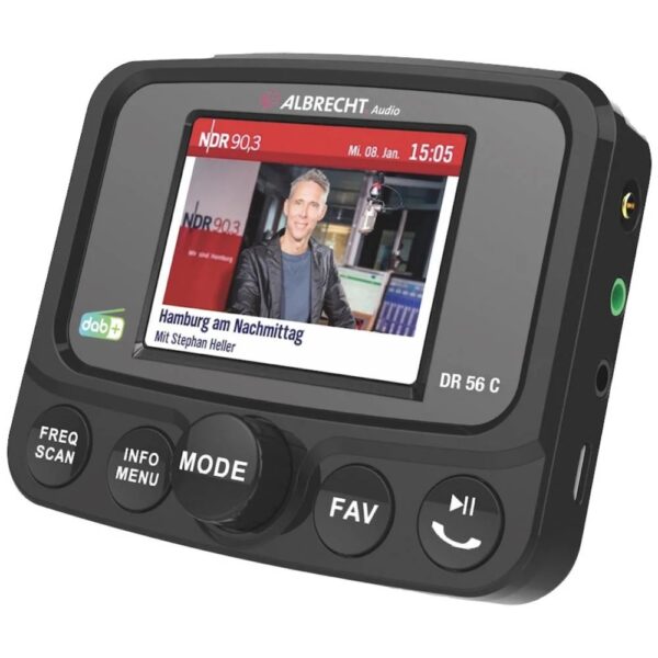 Albrecht DR56 C Universelle DAB Adapter für jedes Auto mit Farbdisplay