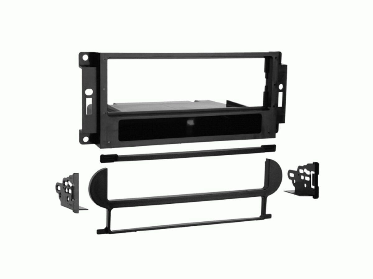 1-DIN Radioblende mit Fach Chrysler/Dodge/Jeep schwarz – Bild 1