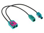 Antennenkabel DOPPEL FAKRA F - 1x FAKRA F 1x FAKRA M Kabel 19cm