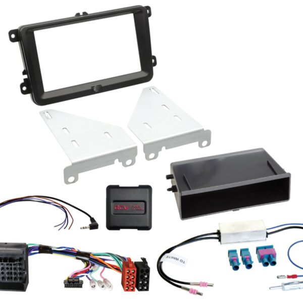 2-DIN Kit mit Fach Seat/Skod/aVW Fahrzeuge LFB/Antenne