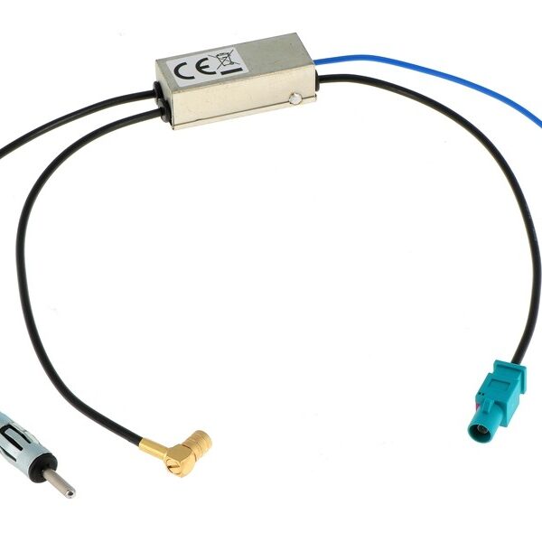 Antennensplitter AM/FM/DAB mit FAKRA M auf DIN M SMBF Stromversorgung
