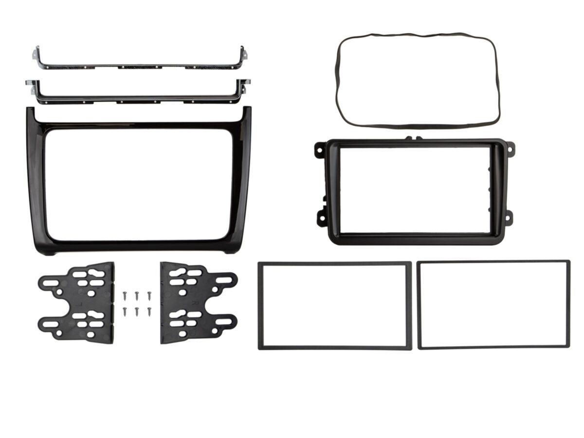 2-DIN Radioblende VW Polo 04/2014-07/2017 Klavierlack – Bild 1