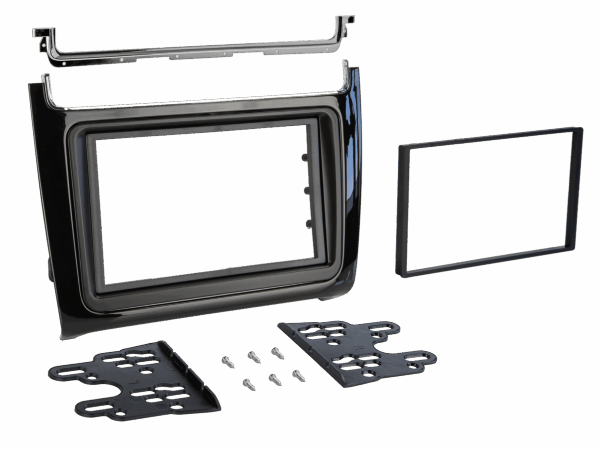 2-DIN Radioblende VW Polo 04/2014-07/2017 Klavierlack – Bild 3