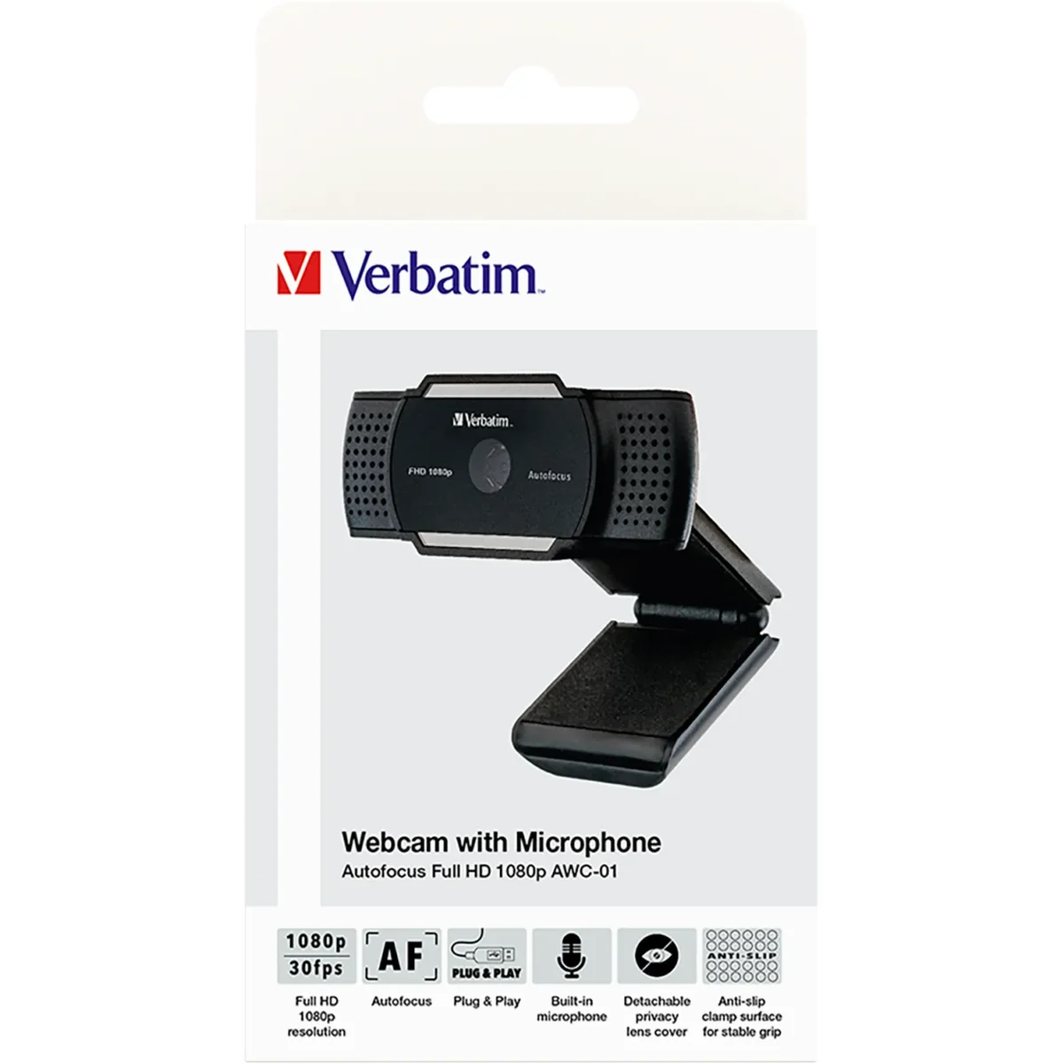 Webcam Verbatim AWC-01- Full-HD 1080p, schwarz, 2560x1440, 30 FPS, USB – Bild 2