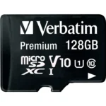 Micro SDHC Card Verbatim, 128GB Speicherkapazität, inkl. Adapter, Class 10