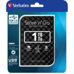 Externe Festplatte "Store 'n' Go" Verbatim, 1 TB Speicher, USB 3.0, inkl. Kabel