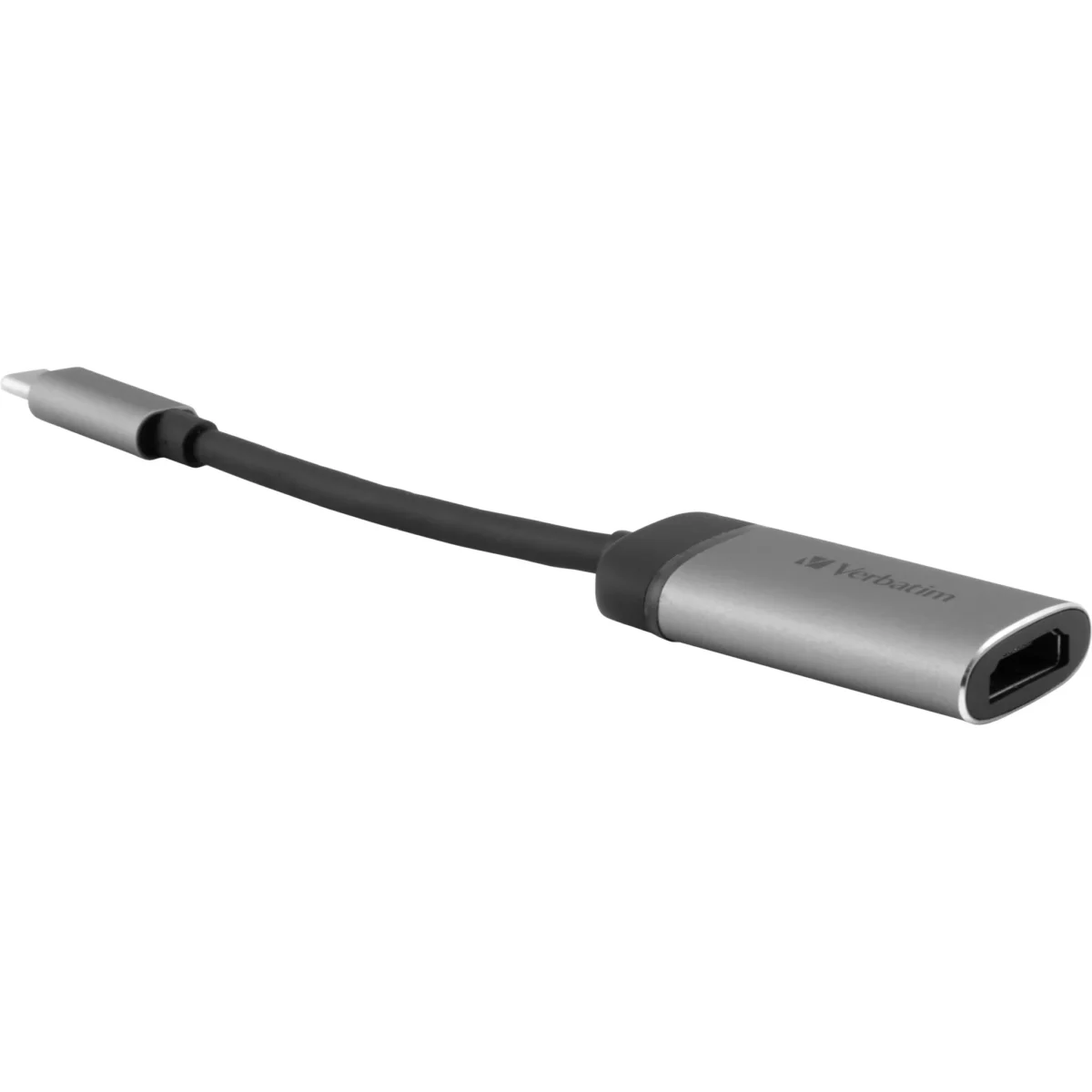Adapter USB-C auf HDMI 4K von Verbatim, 10cm Kabel, Aluminiumgehäuse – Bild 1