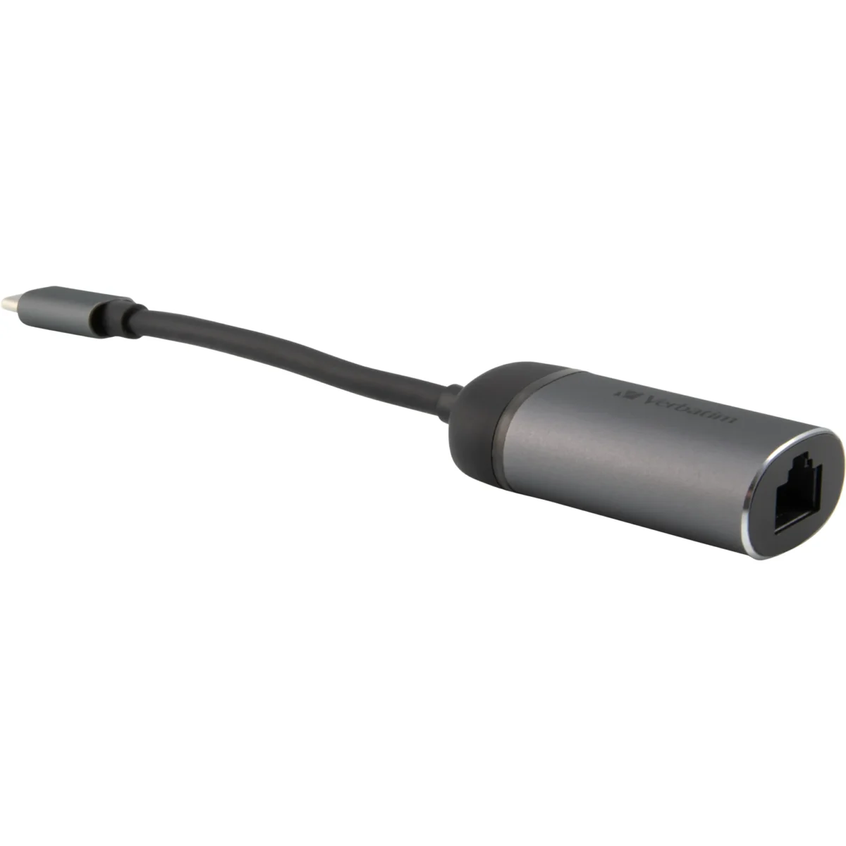 Adapter USB-C auf RJ45 Gigabit von Verbatim, 10cm Kabel, Aluminiumgehäuse – Bild 1