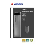 USB-C Multiport-Hub von Verbatim, USB 3.0, HDMI, SD, Ethernet, 15cm Kabel – Bild 2