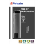 USB-C Multiport-Hub von Verbatim, USB 3.0, HDMI, SD, Ethernet, 15cm Kabel – Bild 2
