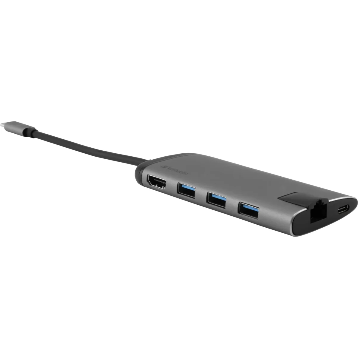 USB-C Multiport-Hub von Verbatim, USB 3.0, HDMI, SD, Ethernet, 15cm Kabel – Bild 1