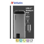 USB-C Multiport-Hub von Verbatim, USB 3.0, HDMI, SD, Ethernet, 15cm Kabel – Bild 2