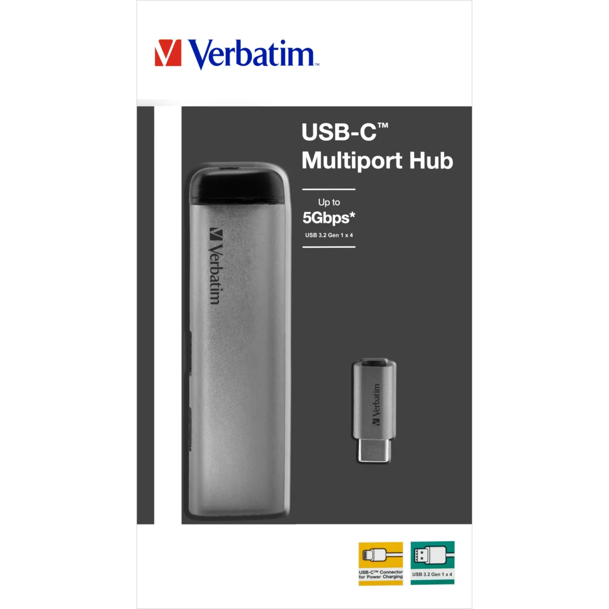 USB-C Multiport-Hub von Verbatim, USB 3.2, 15cm Kabel – Bild 2