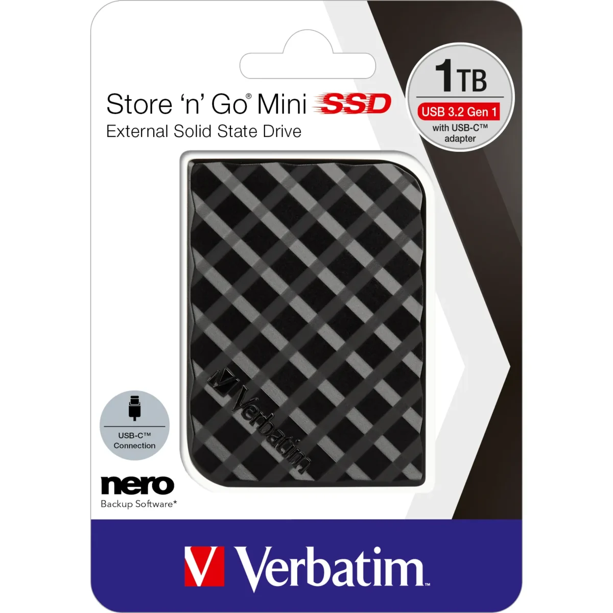 SSD 1TB Verbatim, USB 3.2, Typ A-C, Store 'n' Go Mini, (R) 450MB/s,(W) 420MB/s – Bild 2