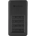SSD 256GB Verbatim, USB 3.1, A-C, 4,57cm (1,8"), schwarz,Secure Portable, Keypad