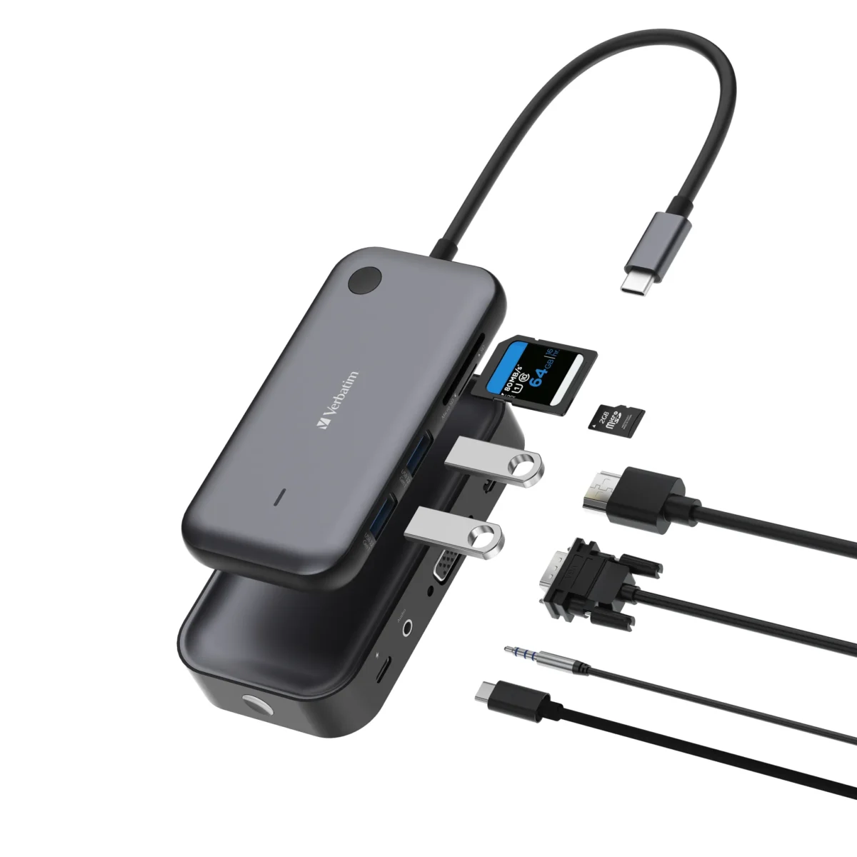 Wireless-Adapter Verbatim "Share My Screen", USB-C, HDMI, Full HD, 2xUSB3.2-A – Bild 3