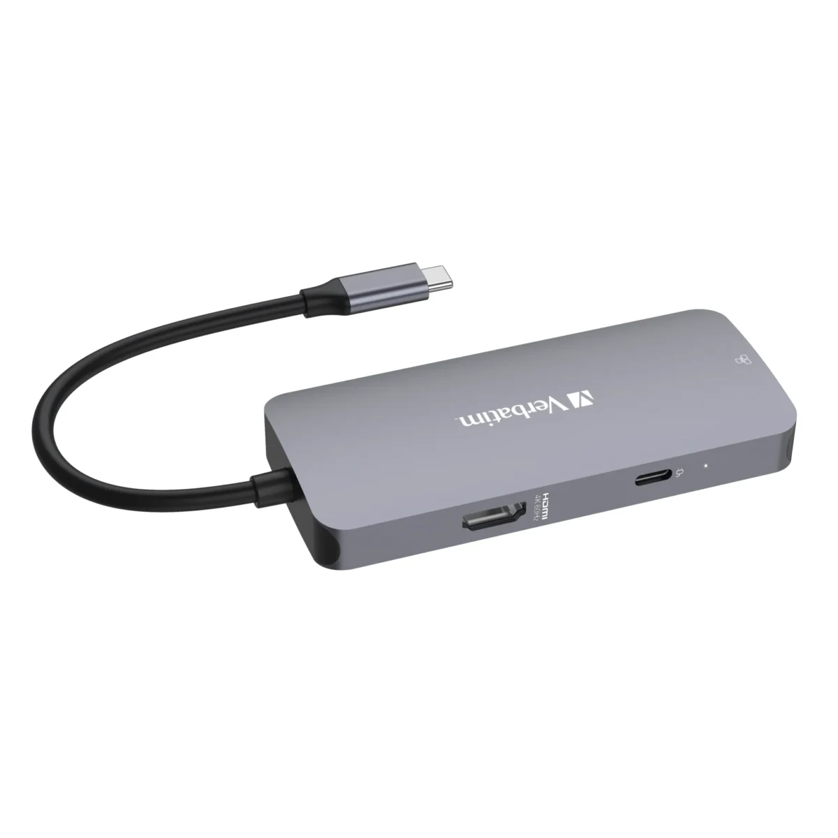 USB-C Multiport-Hub Verbatim "CMH-05", 2x USB 3.2C, HDMI 4K, USB 3.1-C Kabel – Bild 1