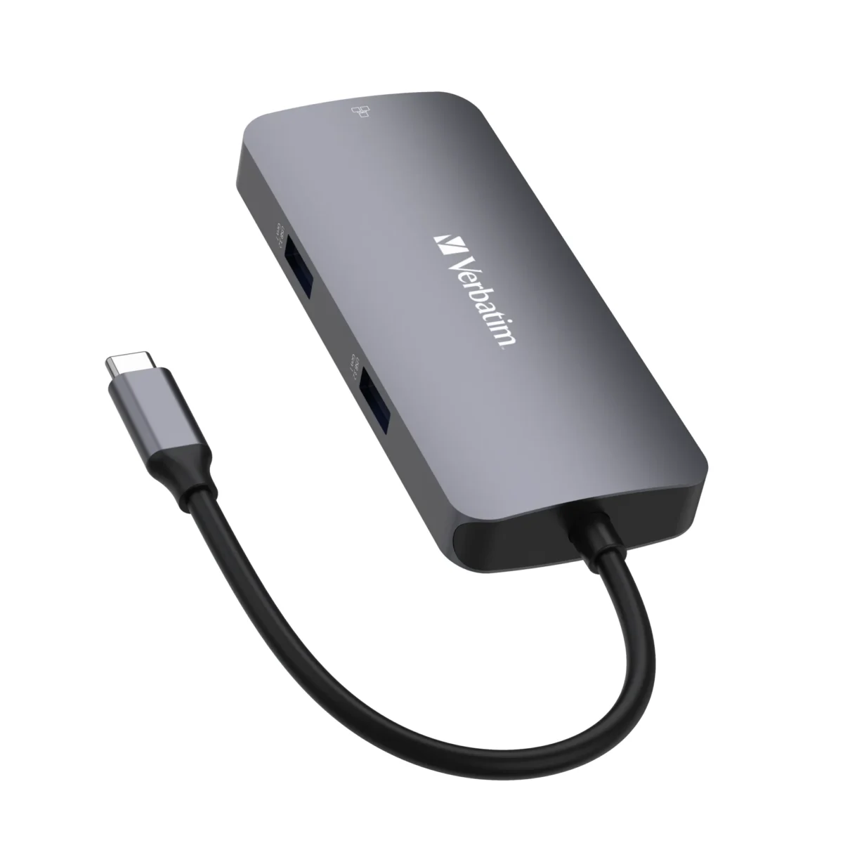 USB-C Multiport-Hub Verbatim "CMH-05", 2x USB 3.2C, HDMI 4K, USB 3.1-C Kabel – Bild 3