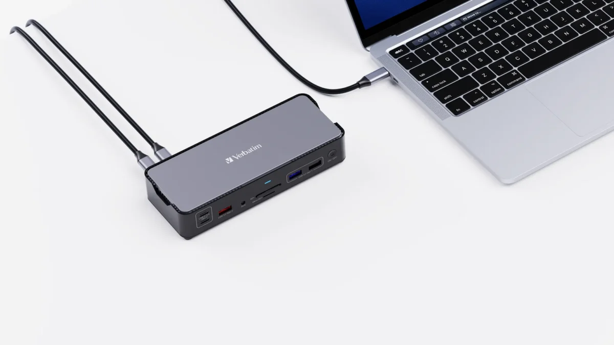 Docking-Station Verbatim "CDS-15", 4x USB 2.0/3.2-A, 2x USB 3.2-C, 2x HDMI 8K – Bild 3