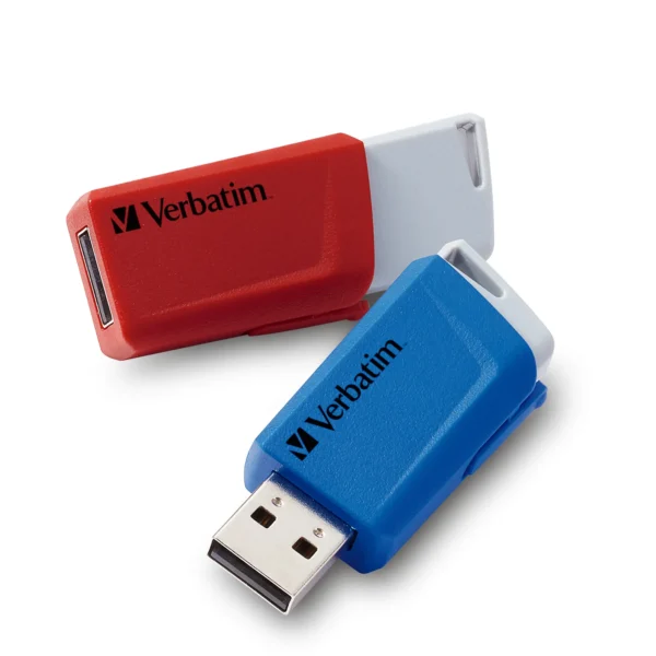 USB 3.2 Stick Verbatim "Store 'n' Click", 32GB, rot-blau, Typ-A, 2er-Pack