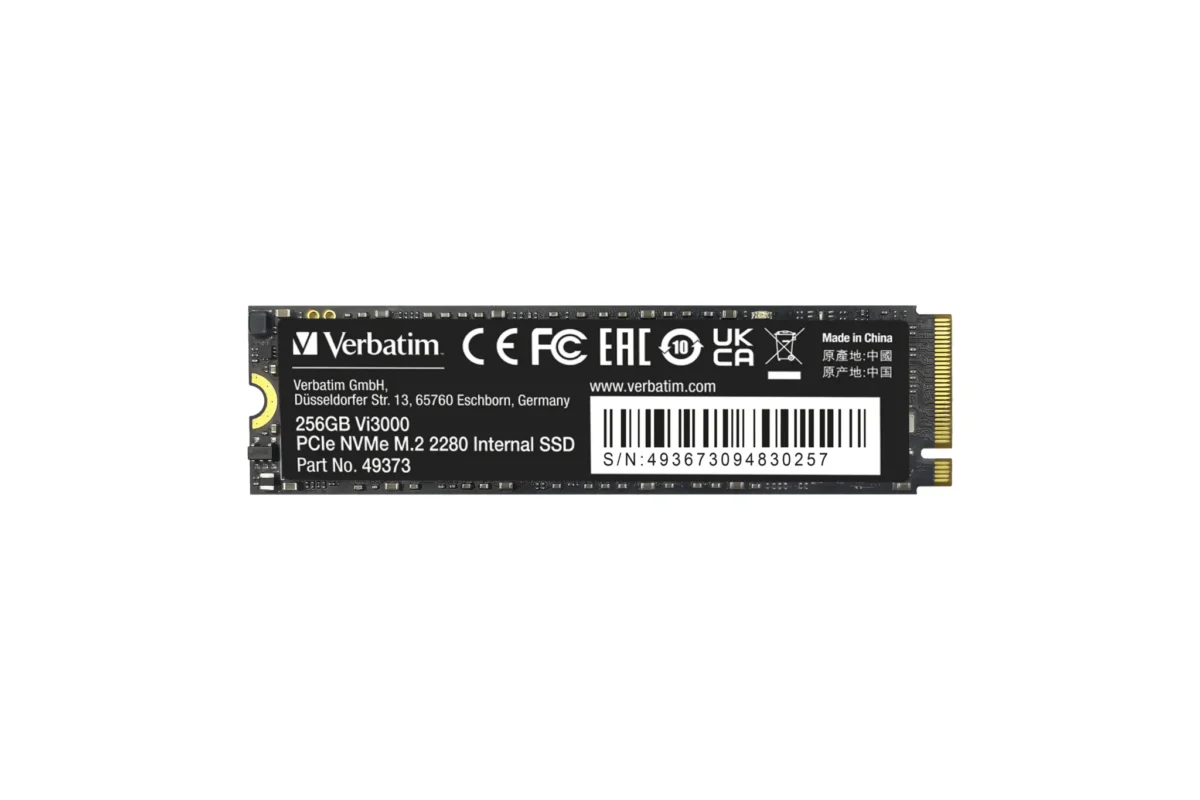 SSD 256GB Verbatim, PCIe 3.0, M.2 2280, NVMe, Vi3000 – Bild 2