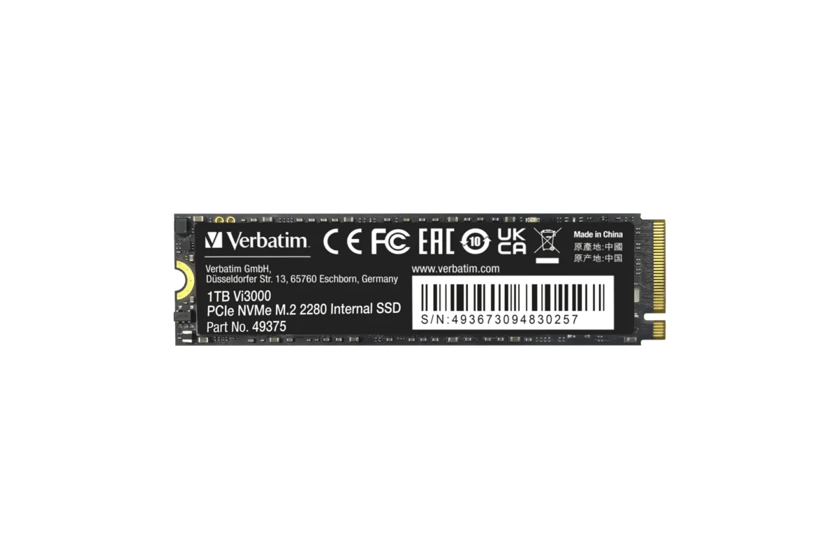 SSD 1TB Verbatim, PCIe 3.0, M.2 2280, NVMe, Vi3000 – Bild 2