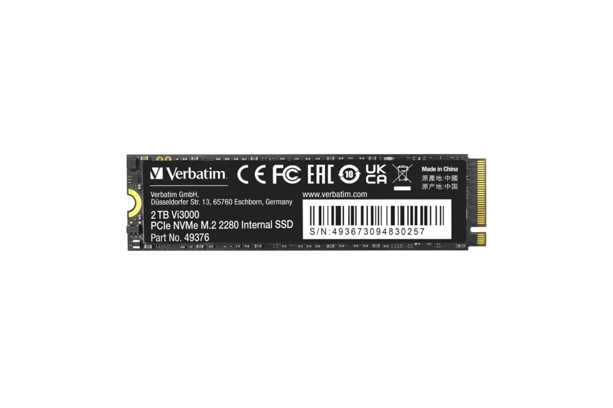 SSD 2TB Verbatim, PCIe 3.0, M.2 2280, NVMe, Vi3000 – Bild 2