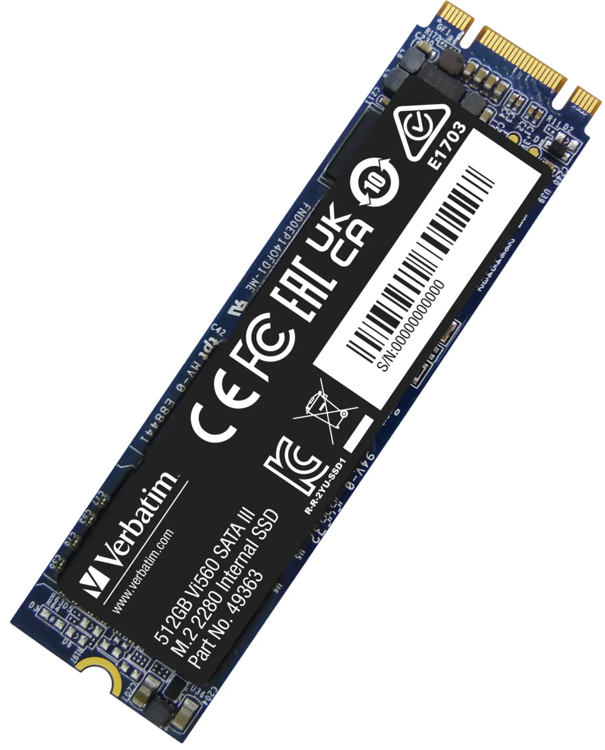 SSD 512GB Verbatim, SATA-III, M.2 2280, Vi560 S3 – Bild 1