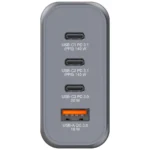 Ladeadapter Verbatim, Universal,GNC-140, GaN, 140W,grau,1x USB-A QC, 3x USB-C PD – Bild 2