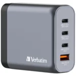 Ladeadapter Verbatim, Universal,GNC-140, GaN, 140W,grau,1x USB-A QC, 3x USB-C PD – Bild 3