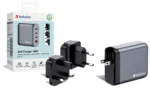 Ladeadapter Verbatim, Universal,GNC-140, GaN, 140W,grau,1x USB-A QC, 3x USB-C PD – Bild 6