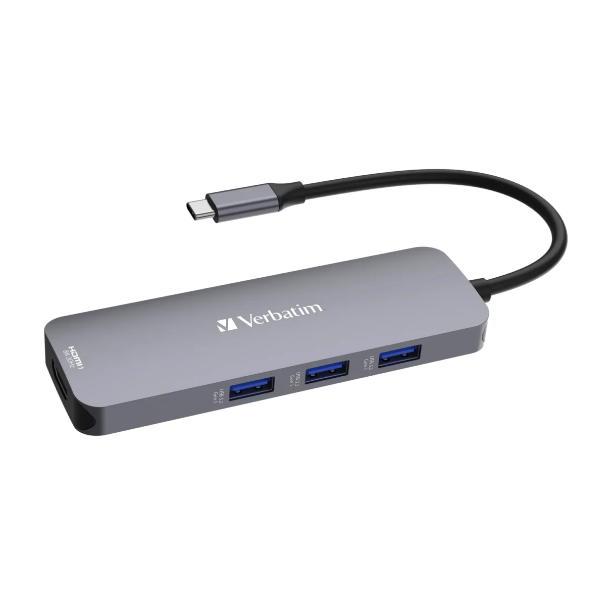 USB-C Pro 8-Port Multiport-Hub CMH-08,Verbatim,3x USB 3.2-A,USB 3.2-C,2x HDMI 4K – Bild 1