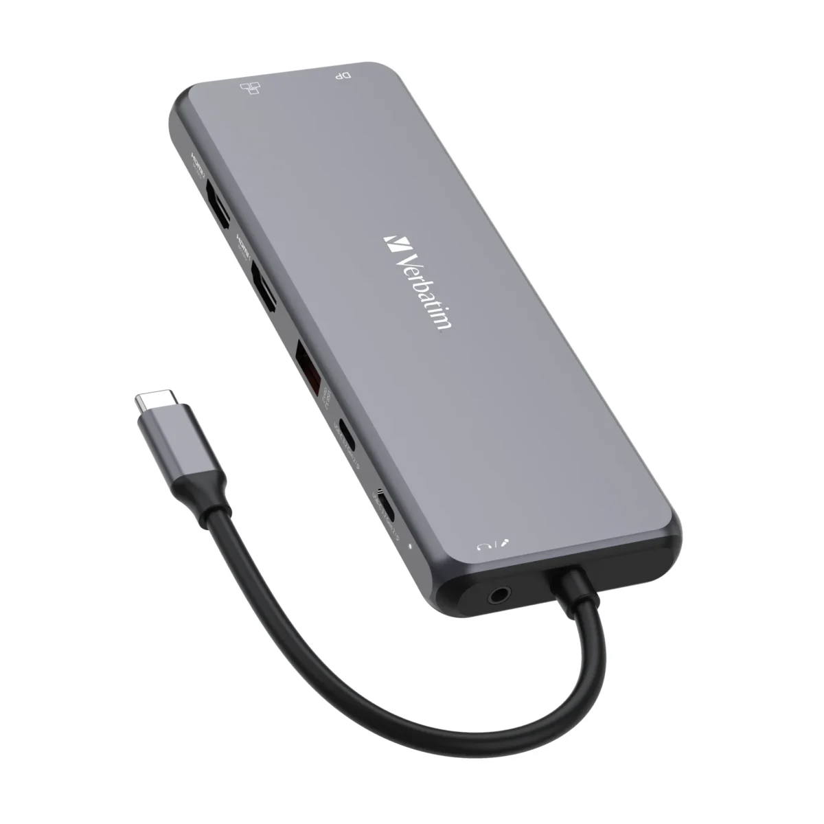 USB-C Pro 8-Port Multiport-Hub CMH-13, Verbatim, USB 3.1-C Kabel – Bild 2