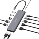 USB-C Pro 8-Port Multiport-Hub CMH-13, Verbatim, USB 3.1-C Kabel – Bild 6