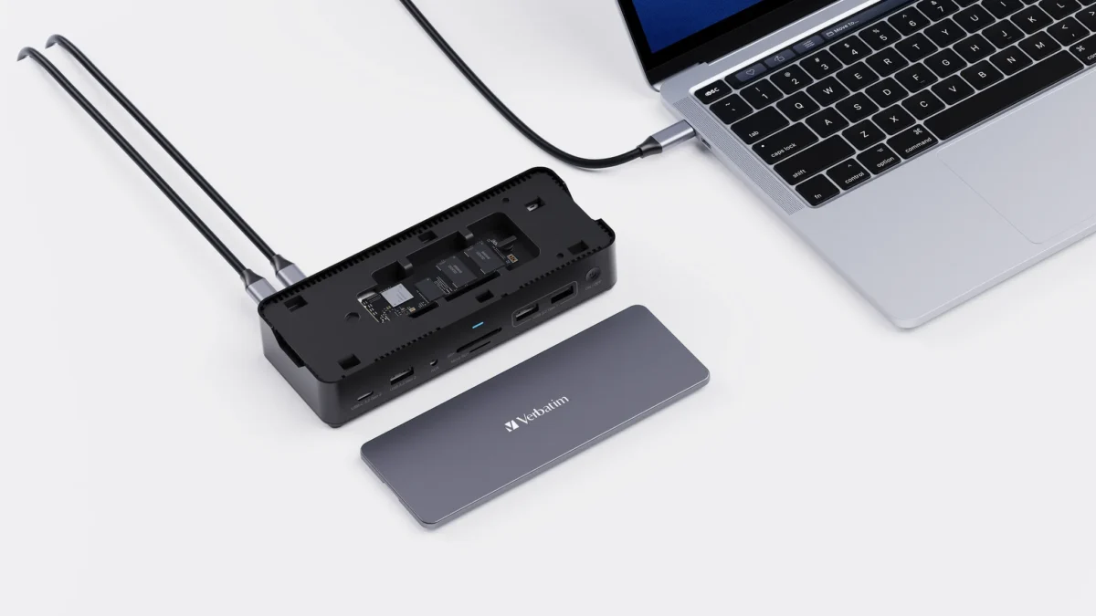Docking-Station USB-C Pro CDS-15S Verbatim, 15-Port, DP, RJ45, Audio, SD – Bild 3