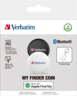 Bluetooth Tracker Verbatim My Finder "MYFC-02BW" für Apple "Wo ist?", 2er-Pack