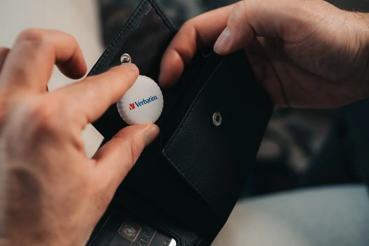 Bluetooth Tracker Verbatim My Finder "MYFC-02BW" für Apple "Wo ist?", 2er-Pack – Bild 2