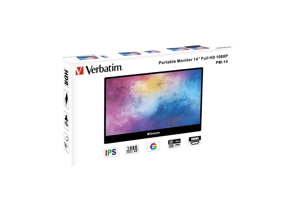 tragbarer Monitor Verbatim "PM-14", 14", LCD, Full HD, USB-A-C – Bild 7