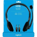 Headset Logitech "H110", Audio, Stereo, schwarz, kabelgebunden – Bild 2