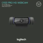 Webcam Logitech "C920", Full HD, 1080p, USB, schwarz – Bild 2