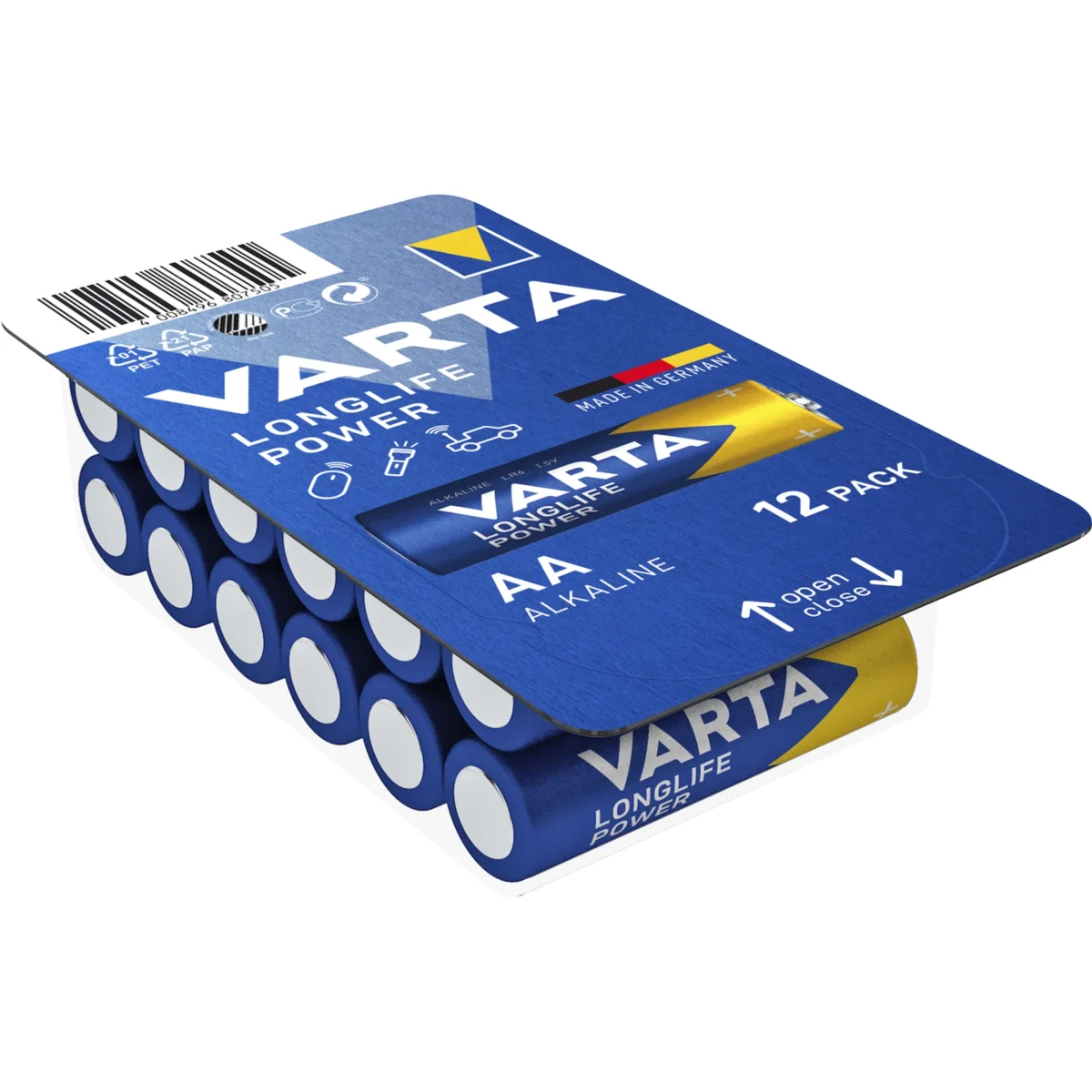 Mignon-Batterie VARTA "Longlife Power", Alkaline, 1,5V, Typ AA/LR6, 12er-Pack – Bild 1