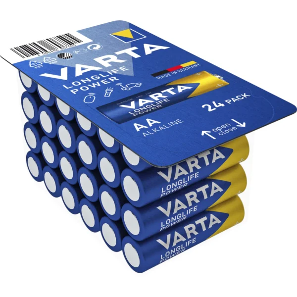 Mignon-Batterie VARTA "Longlife Power" 1,5V, Typ AA/LR6, 24er-Haushaltspack
